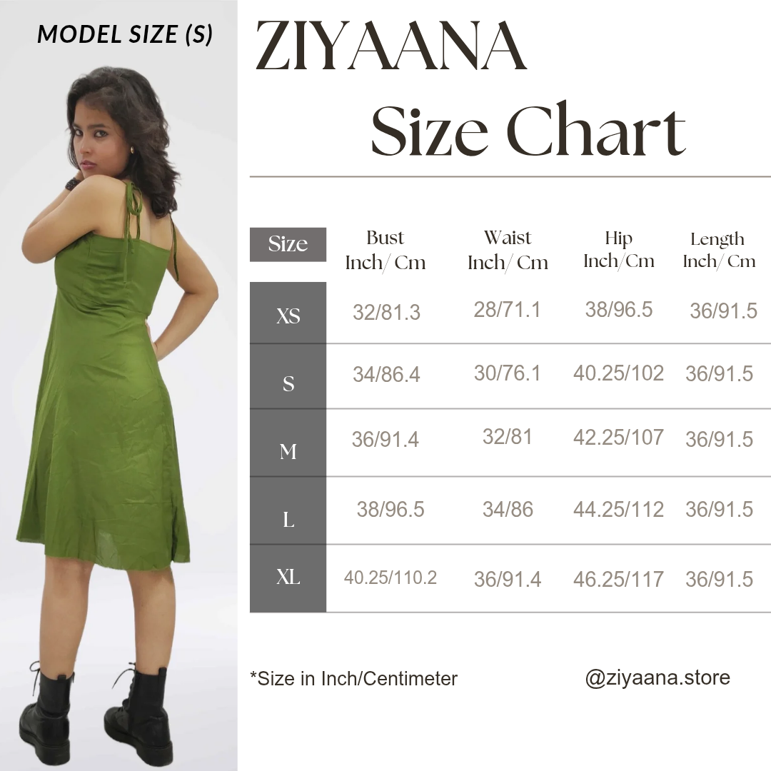 Emerald Charm Tie-Strap A-Line Dress