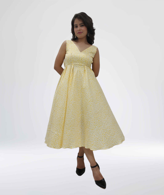 Sunshine Back-Bow Midi Dress