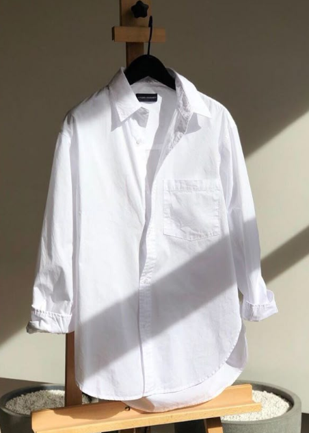 Classic White Cotton-Linen Shirt