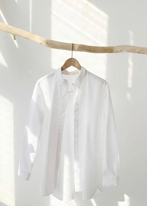 Classic White Cotton-Linen Shirt
