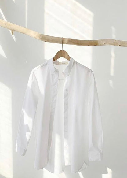 Classic White Cotton-Linen Shirt